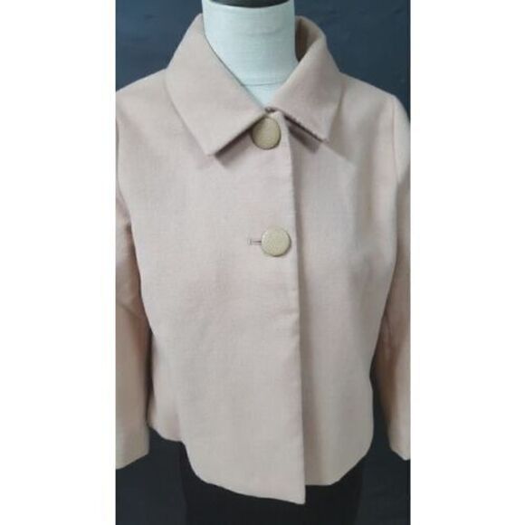 Chicos Beige Jacket Size 0 Small 2 Button Lined Long Sleeve Career - Picture 2 of 11